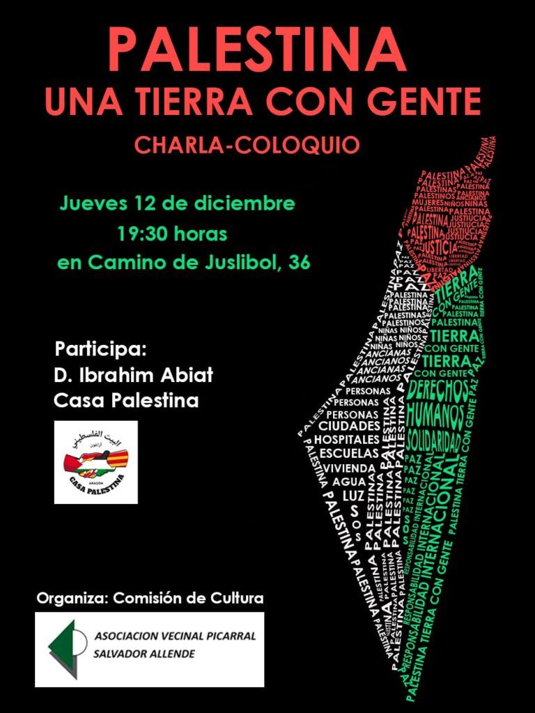 CHARLA COLOQUIO PALESTINA, UNA TIERRA CON GENTE