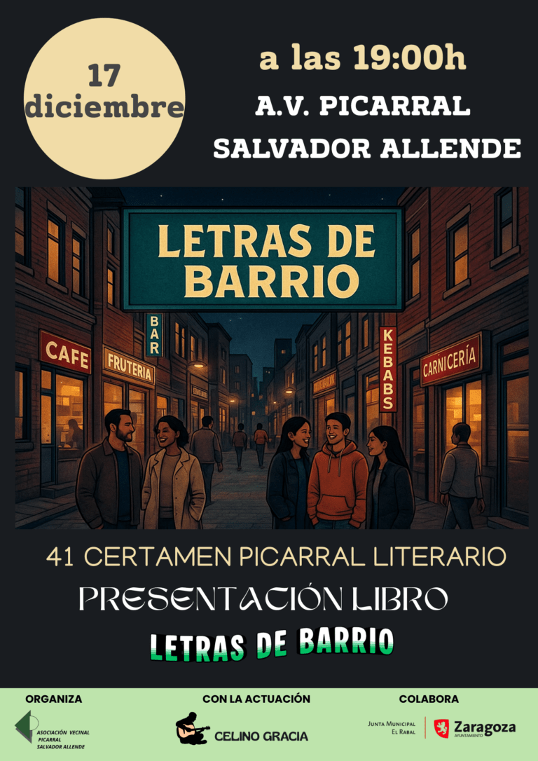 Presentación del libro 41º Certamen Picarral Literario «Letras de Barrio»
