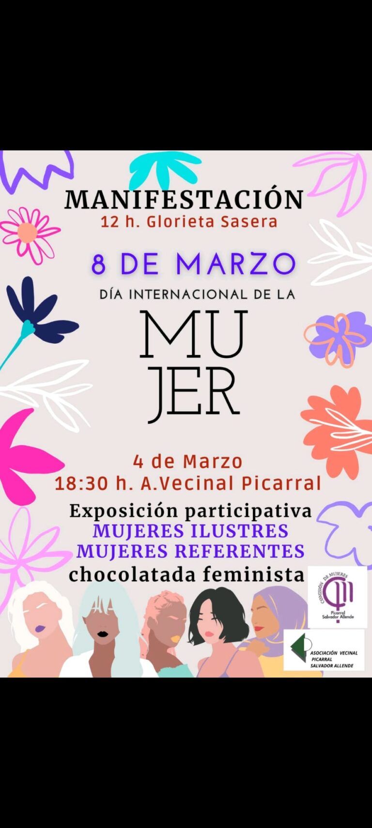 Semana 8 marzo actividades AVV PICARRAL