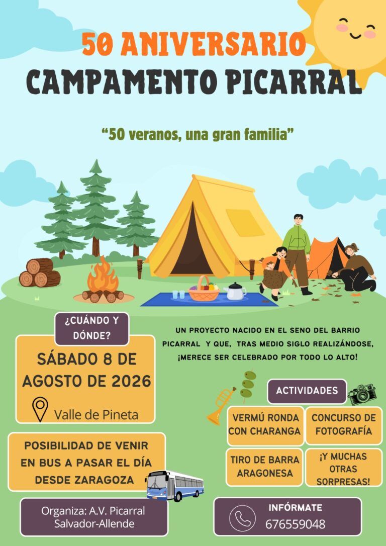 Ven a celebrar el 50 aniversario del Campamento Picarral